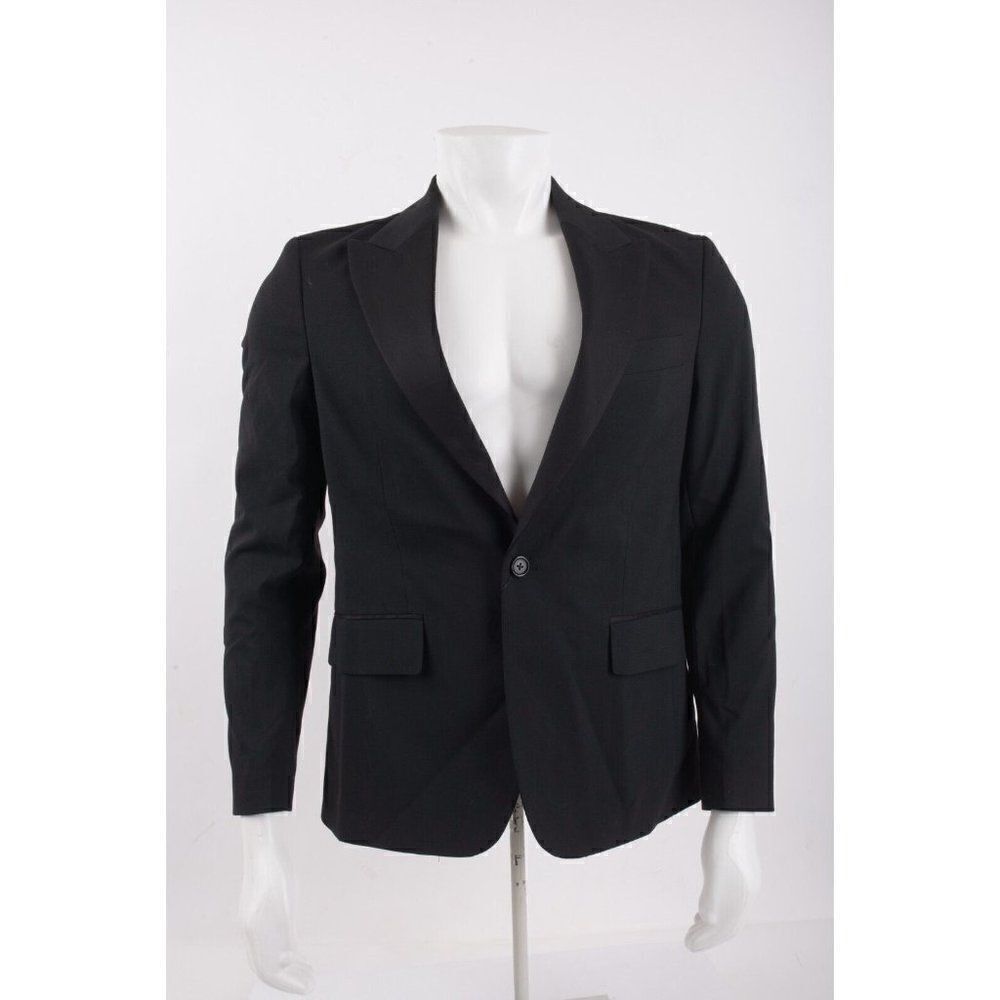 Zara Mens Tuxedo Style Suit Jacket Coat Blazer US 36 EUR 46 Black 6747/620 NWT